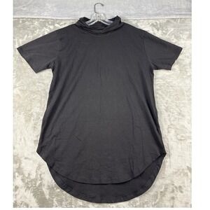 Amongst Others T-Shirt Mens XL Black Cowl Neck High Low Hem NEW